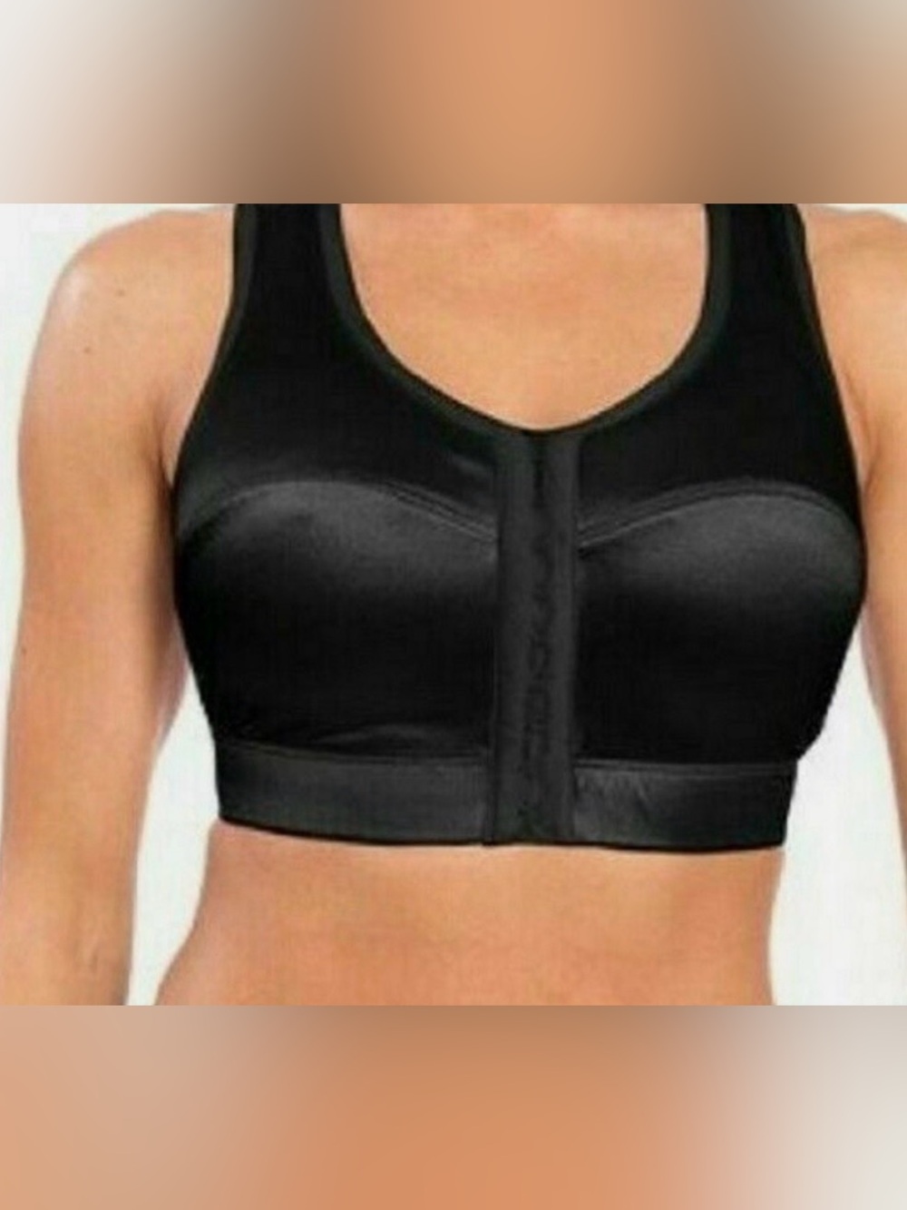 NWT Enell sport high impact bra Front-Closure Black Supportive Sports size 8